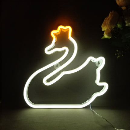 Svane neonskilt LED til veggen