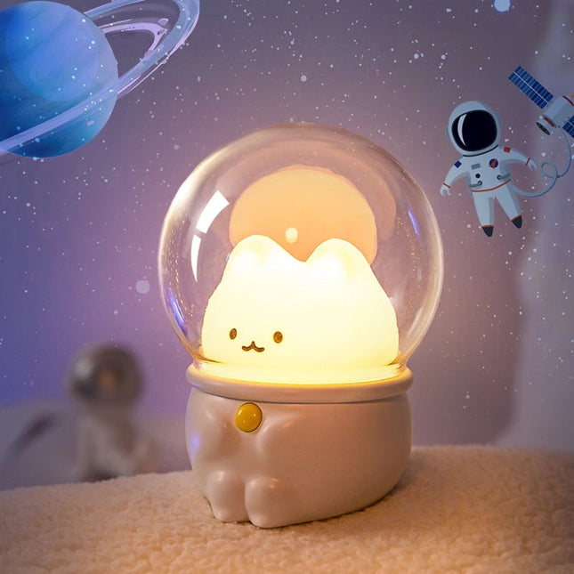 Liten astronaut kanin nattlampe for barn