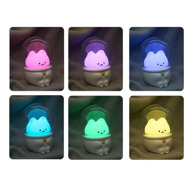 Liten astronaut kanin nattlampe for barn