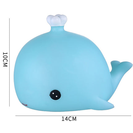 Liten nattlampe formet som en hval