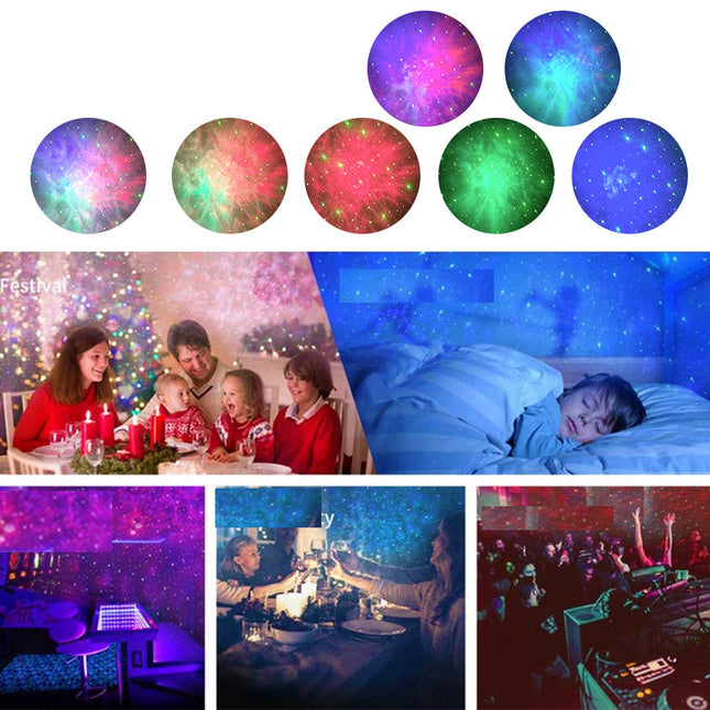 Fargerik galakse projektor med stjernetåke