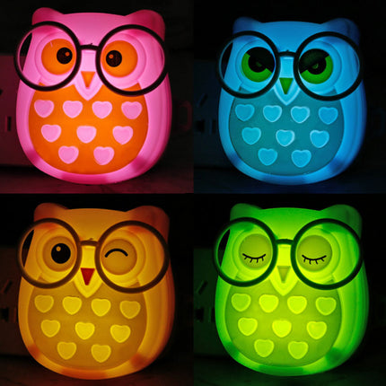 LED nattlys ugle for stikkontakt