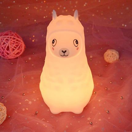 Alpakka nattlys i silikon med touch