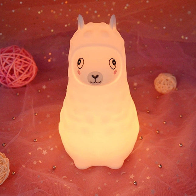 Alpakka nattlys i silikon med touch