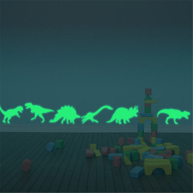 Selvlysende dinosaur veggklistremerker for barnerom