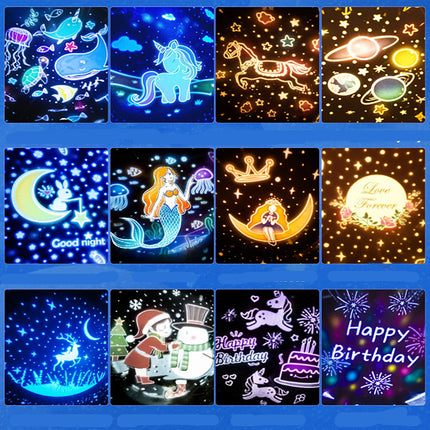 Roterende stjerneprojektor med Bluetooth-høyttaler