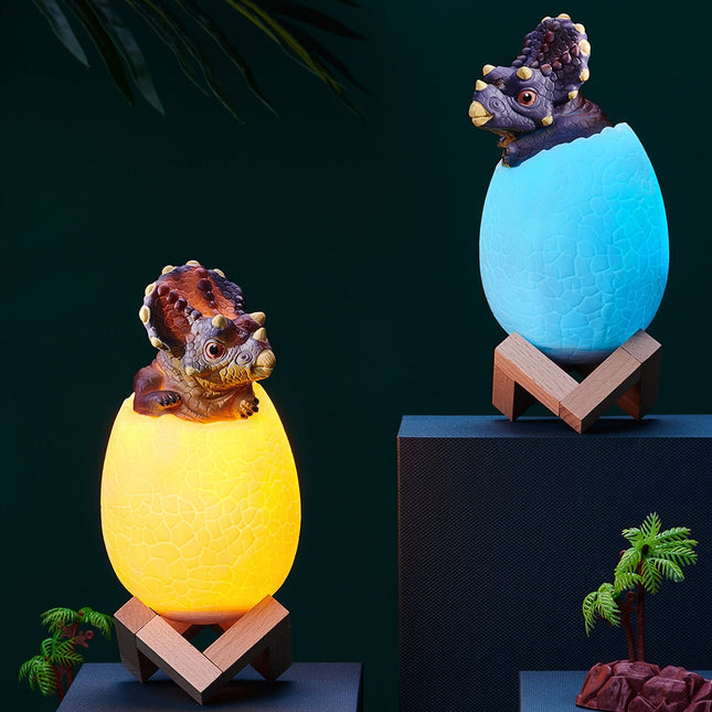 Dinosaur egg nattlys for babyrom