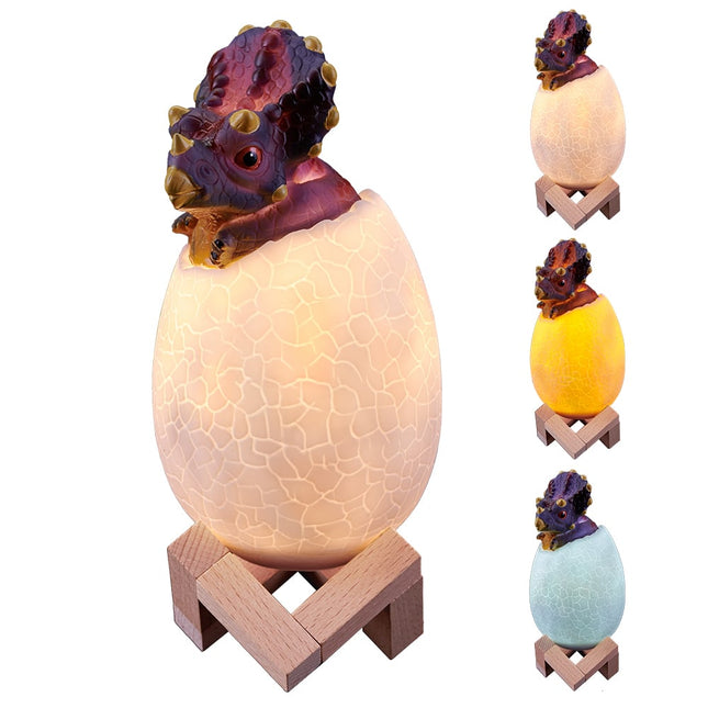 Dinosaur egg nattlys for babyrom