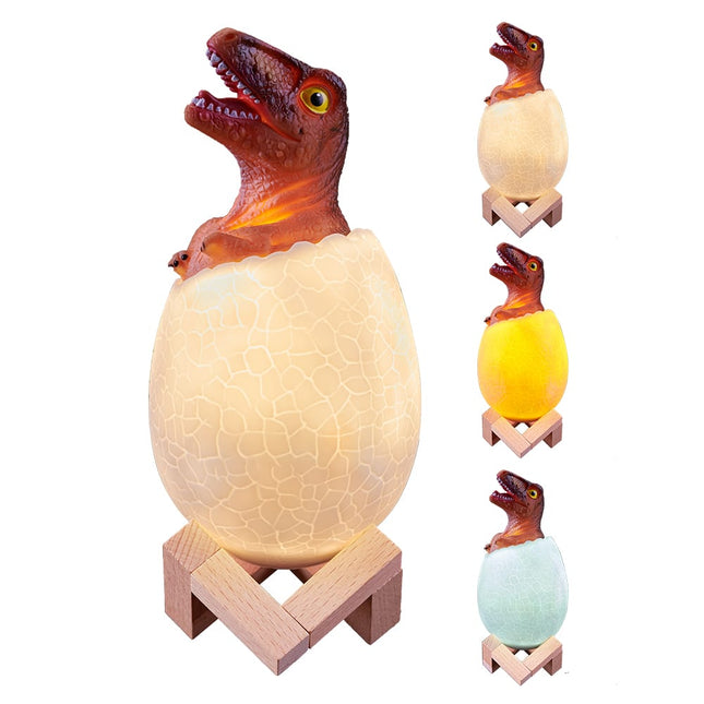 Dinosaur egg nattlys for babyrom