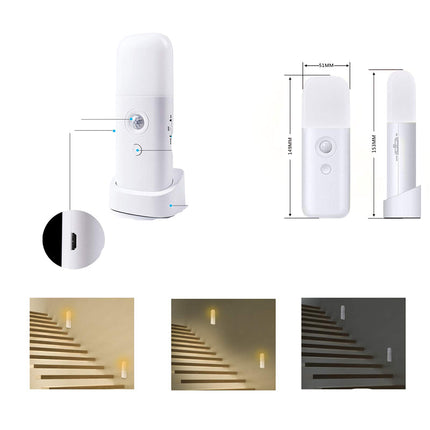 Bærbar nattlampe med bevegelsessensor