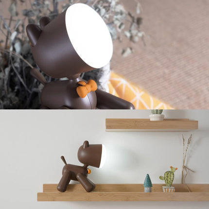 Oppladbar nattlampe hund med touch