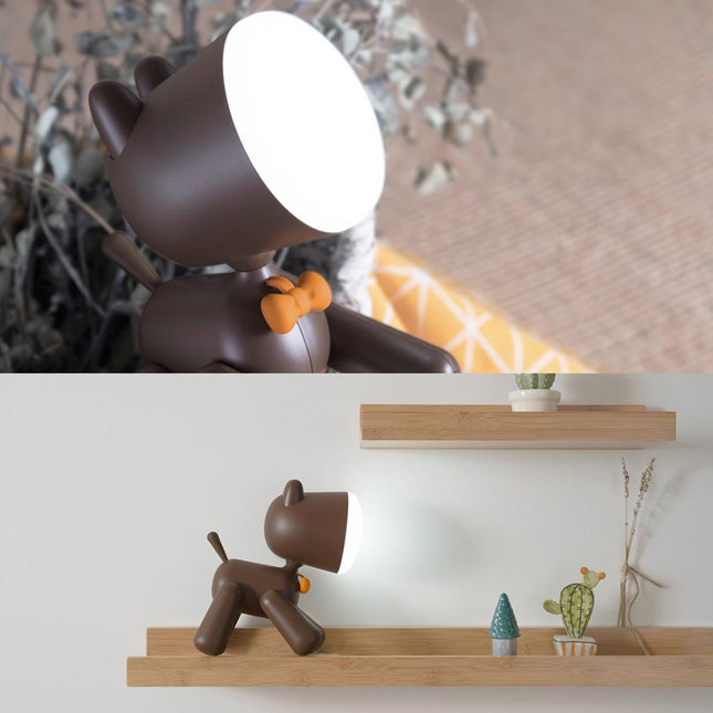 Oppladbar nattlampe hund med touch