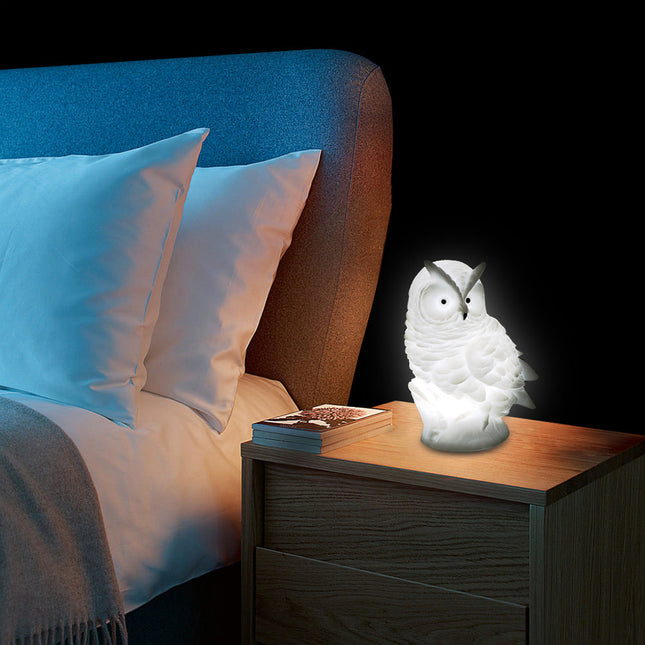 Ugle nattbordlampe i myk silikon