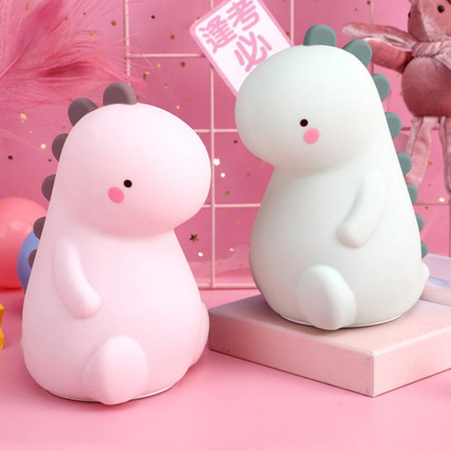 Fargerik dinosaur nattlys i silikon