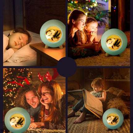 Oppladbar nattlampe med sovende katt