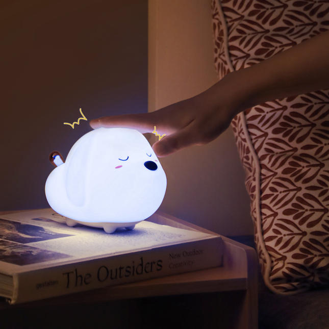 Trygg nattlampe for barn valp design