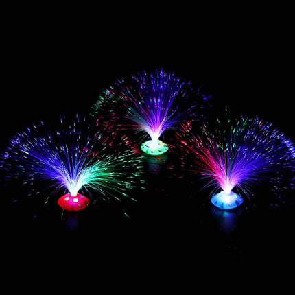 Fiberoptisk lampe med skiftende farger