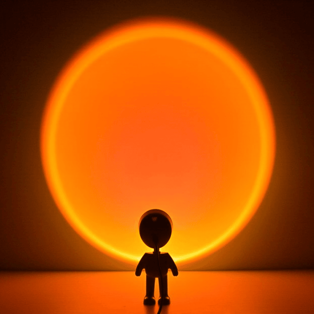 LED robot projektorlampe solnedgang