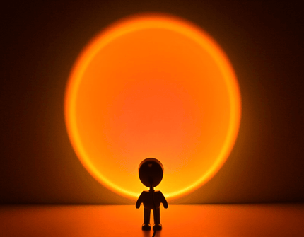 LED robot projektorlampe solnedgang