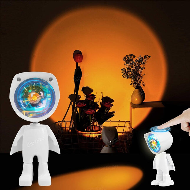 LED robot projektorlampe solnedgang
