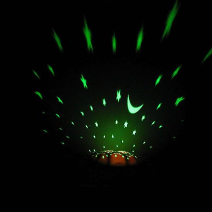 Stjerneprojektor skilpadde i plysj for barn