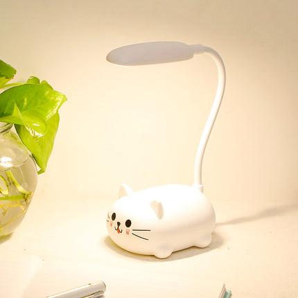 Fargerik kattunge bordlampe for barn