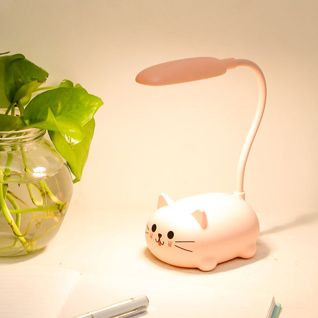 Fargerik kattunge bordlampe for barn
