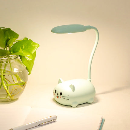 Fargerik kattunge bordlampe for barn
