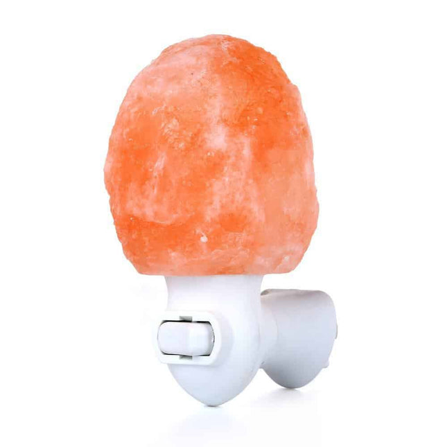 Nattlampe av naturlig Himalaya saltkrystall