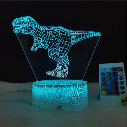 3D dinosaur nattlampe til barn