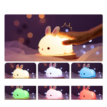 Kanin nattlys med fjernkontroll og berøringssensor