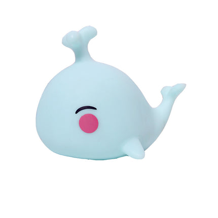 Fargerik hval nattlampe i silikon