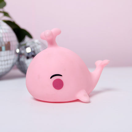 Fargerik hval nattlampe i silikon