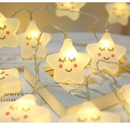 Hvit stjernelyslenke for dekorasjon