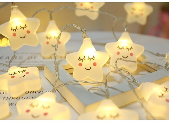 Hvit stjernelyslenke for dekorasjon