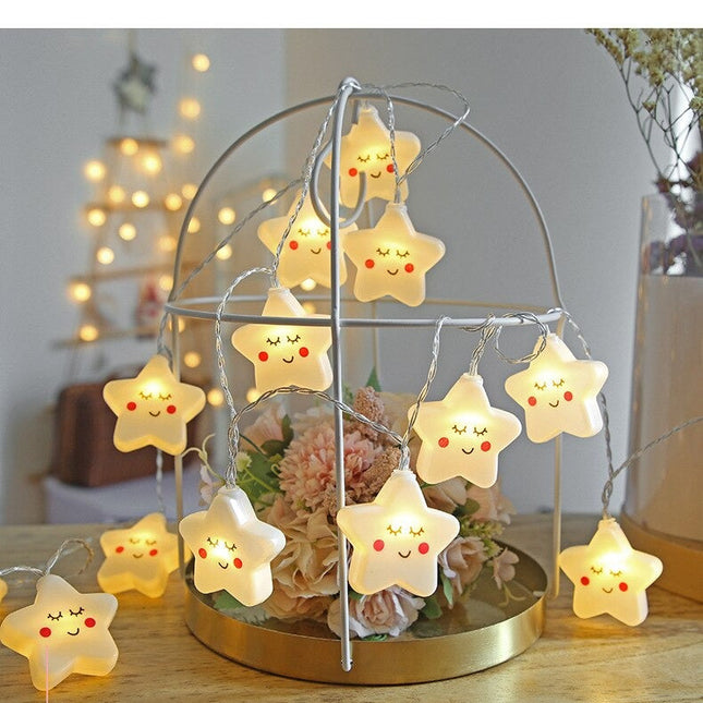 Hvit stjernelyslenke for dekorasjon