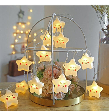 Hvit stjernelyslenke for dekorasjon