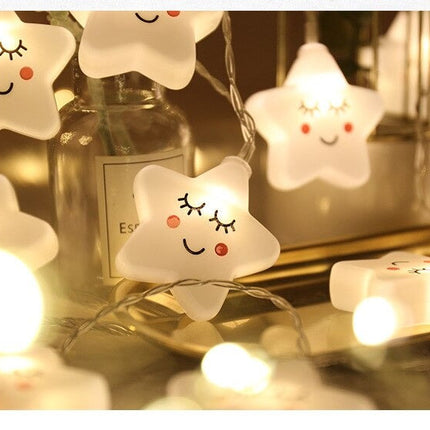 Hvit stjernelyslenke for dekorasjon