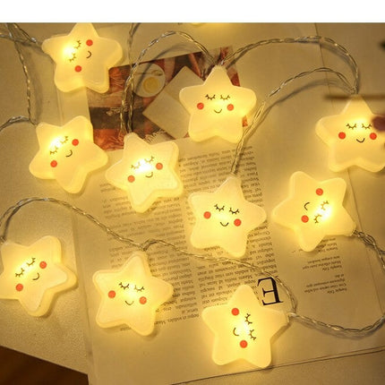 Hvit stjernelyslenke for dekorasjon