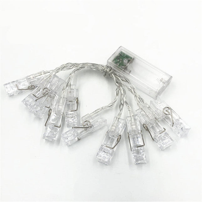 LED lyslenke med fotoklyper til dekorasjon