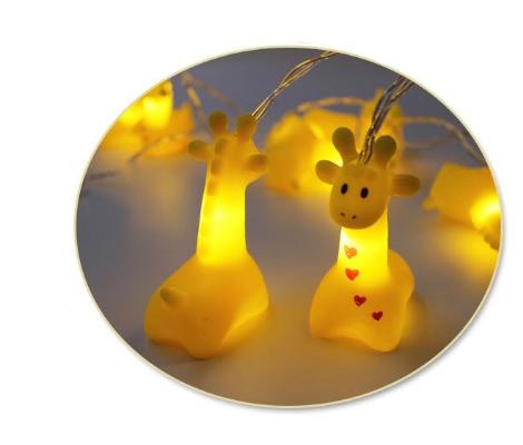 Lyslenke med sjiraffer til barnerom