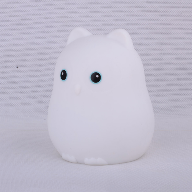 Myk ugle nattlampe med fjernkontroll