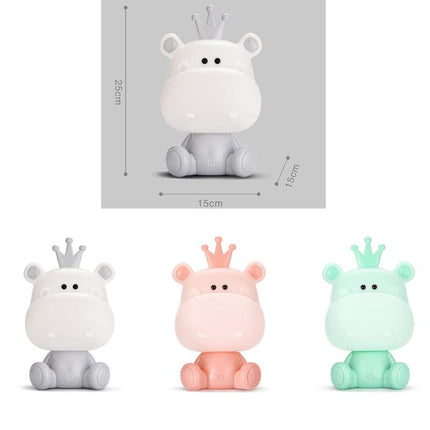 Søt flodhest nattlampe til barnerommet