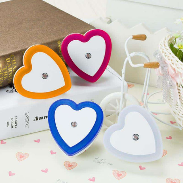 Smart hjerteformet LED nattlys med sensor