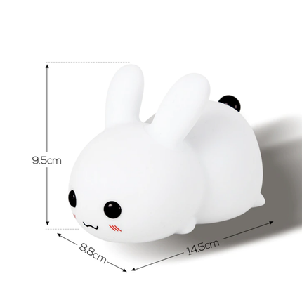 Justerbar silikon nattlampe kanin med touch