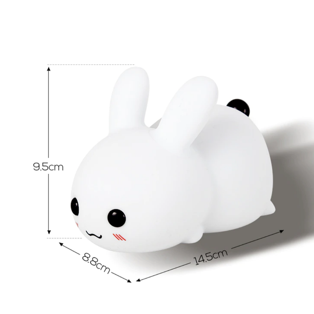 Justerbar silikon nattlampe kanin med touch