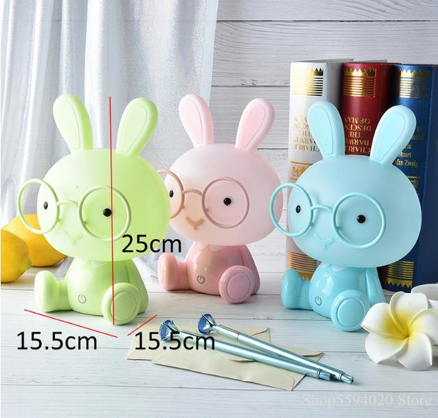Touch-styrt kanin nattlampe for baby