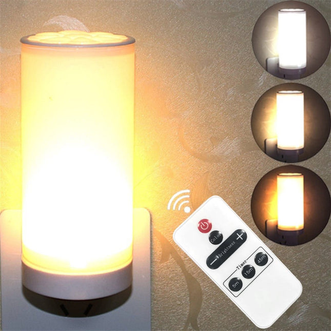 Dimbar LED nattlampe med fjernkontroll