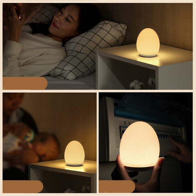 Oppladbart LED nattlys formet som egg
