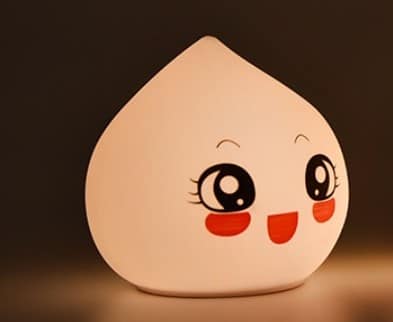 Søt silikon nattlampe med touch